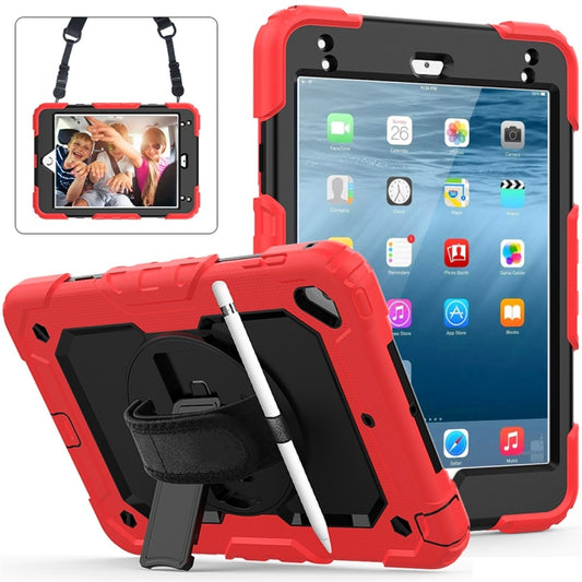 Shockproof Colorful Silica Gel + PC Protective Case for iPad Mini 2019 / Mini 4, with Holder & Shoulder Strap & Hand Strap & Pen Slot(Red) - iPad Pro 11 (2018) Cases by buy2fix | Online Shopping UK | buy2fix