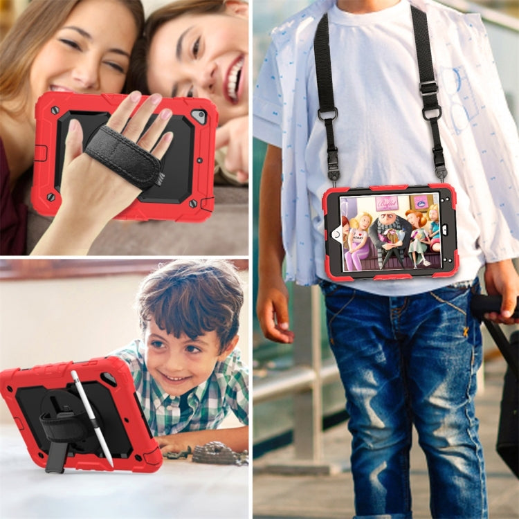 Shockproof Colorful Silica Gel + PC Protective Case for iPad Mini 2019 / Mini 4, with Holder & Shoulder Strap & Hand Strap & Pen Slot(Red) - iPad Pro 11 (2018) Cases by buy2fix | Online Shopping UK | buy2fix
