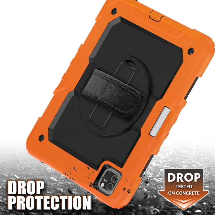 For iPad Pro 11 inch (2018) / Pro 11 inch (2020) Shockproof Colorful Silica Gel + PC Protective Tablet Case with Holder & Shoulder Strap & Hand Strap & Pen Slot(Orange) - iPad Pro 11 (2020) Cases by buy2fix | Online Shopping UK | buy2fix