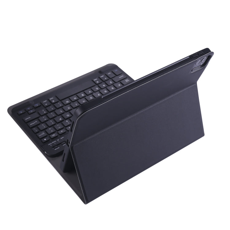 A11B Bluetooth 3.0 Ultra-thin ABS Detachable Bluetooth Keyboard Leather Tablet Case with Holder & Pen Slot for iPad Pro 11 2022 / 2021 / Air 5 / Air 4 (Black) by buy2fix