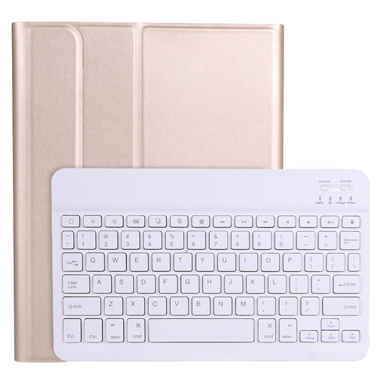 A11B Bluetooth 3.0 Ultra-thin ABS Detachable Bluetooth Keyboard Leather Tablet Case with Holder & Pen Slot for iPad Pro 11 2022 / 2021 / Air 5 / Air 4 (Gold) - For iPad Pro by buy2fix | Online Shopping UK | buy2fix