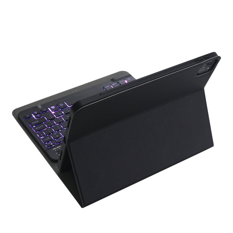 A11BS Ultra-thin ABS Detachable Bluetooth Keyboard Tablet Case with Backlight & Pen Slot & Holder for iPad Pro 11 2022 / 2021 / Air 5 / Air 4 (Black) by buy2fix