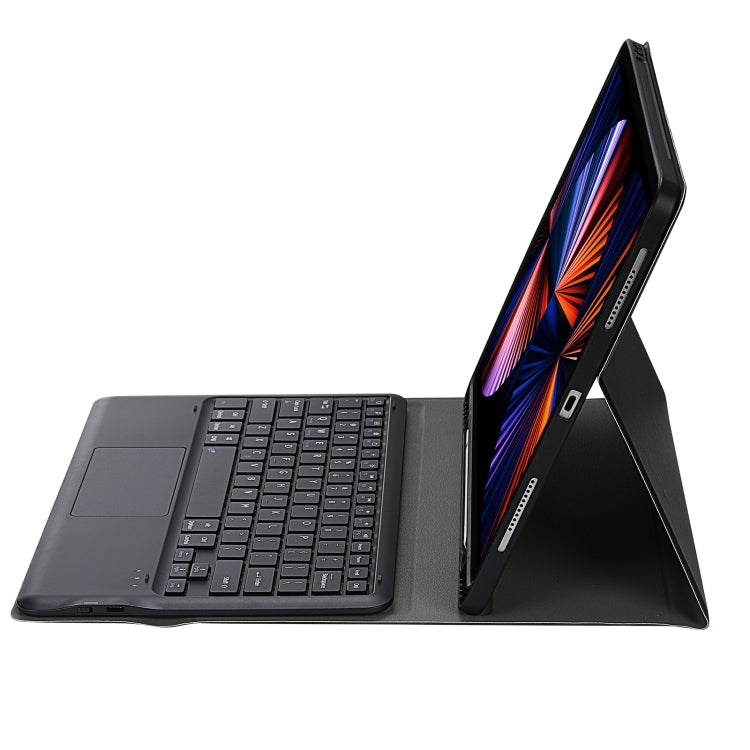 A12B-A Ultra-thin ABS Detachable Bluetooth Keyboard Tablet Case with Touchpad & Pen Slot & Holder for iPad Air 13 2024 / 2025 / Pro 12.9 2021 (Black) by buy2fix