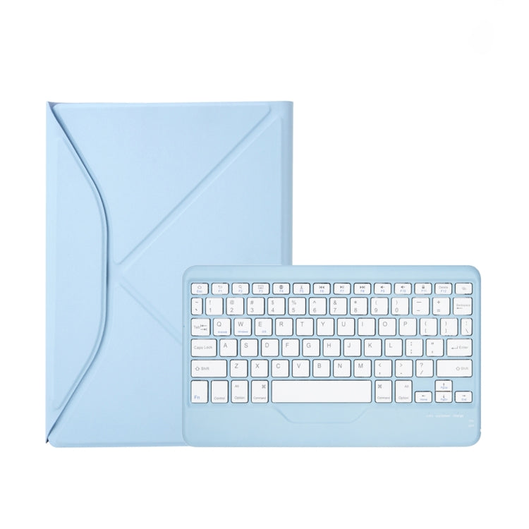 Z098B Pen Slot Bluetooth Keyboard Leather Tablet Case For iPad Air 11 2025/2024/2022/2020 (Sky Blue) - For iPad Air by buy2fix | Online Shopping UK | buy2fix