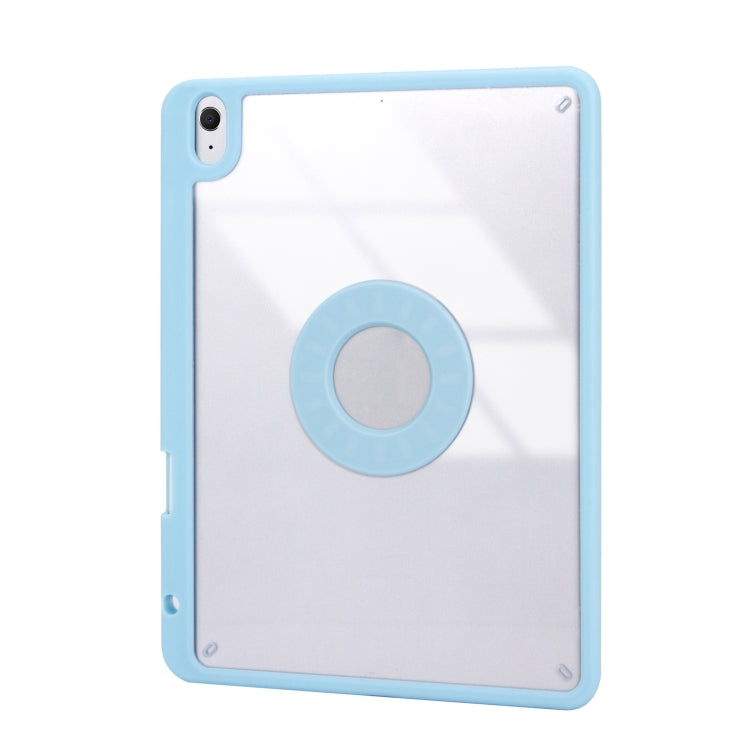 Z098B Pen Slot Bluetooth Keyboard Leather Tablet Case For iPad Air 11 2025/2024/2022/2020 (Sky Blue) - For iPad Air by buy2fix | Online Shopping UK | buy2fix