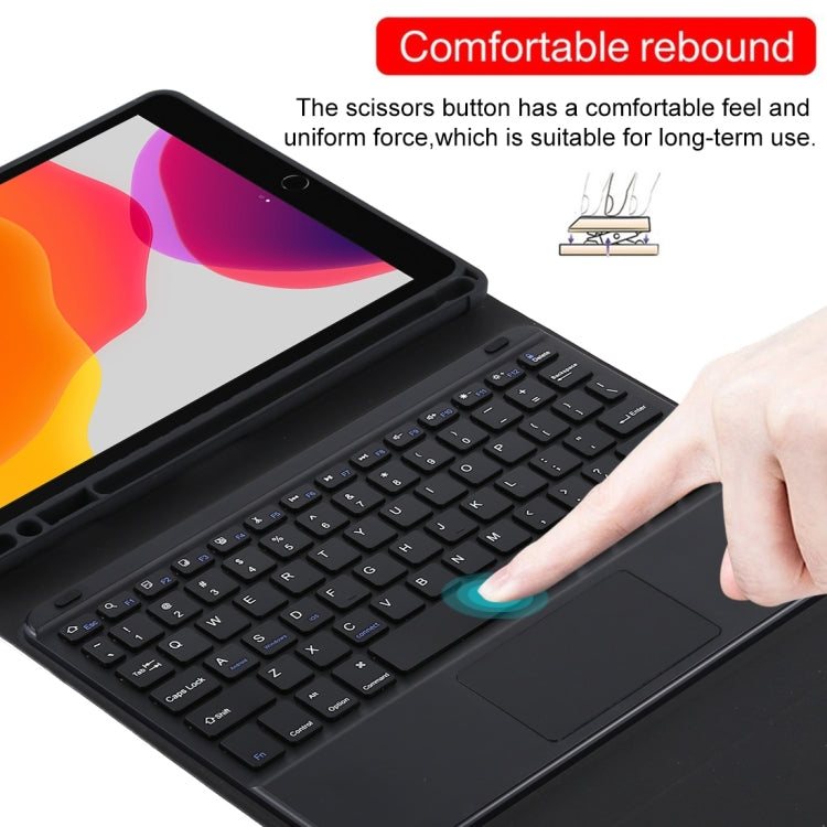TG97BC Detachable Bluetooth Black Keyboard + Microfiber Leather Tablet Case for iPad 9.7 inch, with Touch Pad & Pen Slot & Holder(Black) by buy2fix