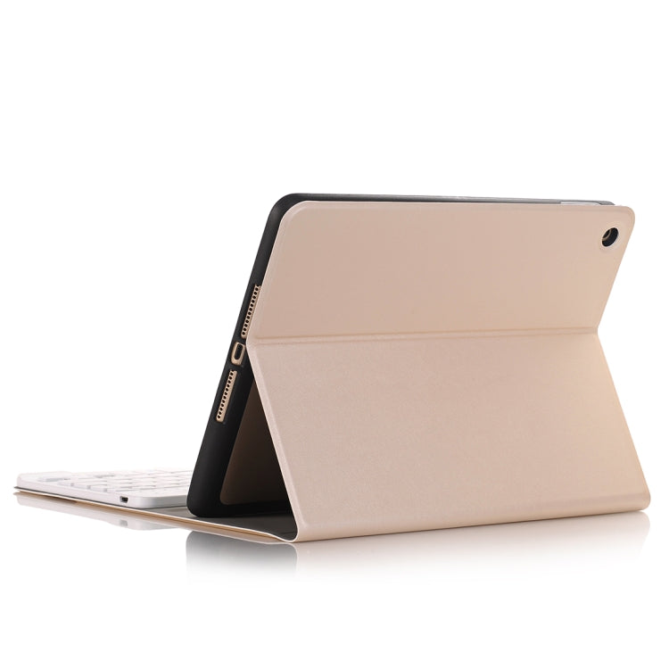 A102B For iPad 10.2 inch 2019 Ultra-thin Detachable Bluetooth Keyboard Leather Tablet Case with Stand & Pen Slot Function (Gold) by buy2fix