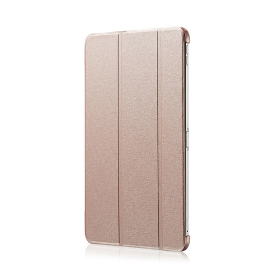 Silk Texture Horizontal Flip Magnetic PU Leather Case for iPad Air 13 2024 / iPad Pro 12.9 inch (2018), with Three-folding Holder & Sleep / Wake-up Function(Rose Gold) by buy2fix