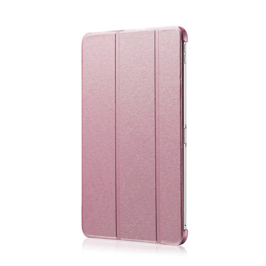 Silk Texture Horizontal Flip Magnetic PU Leather Case for iPad Air 13 2024 / iPad Pro 12.9 inch (2018), with Three-folding Holder & Sleep / Wake-up Function(Pink) by buy2fix