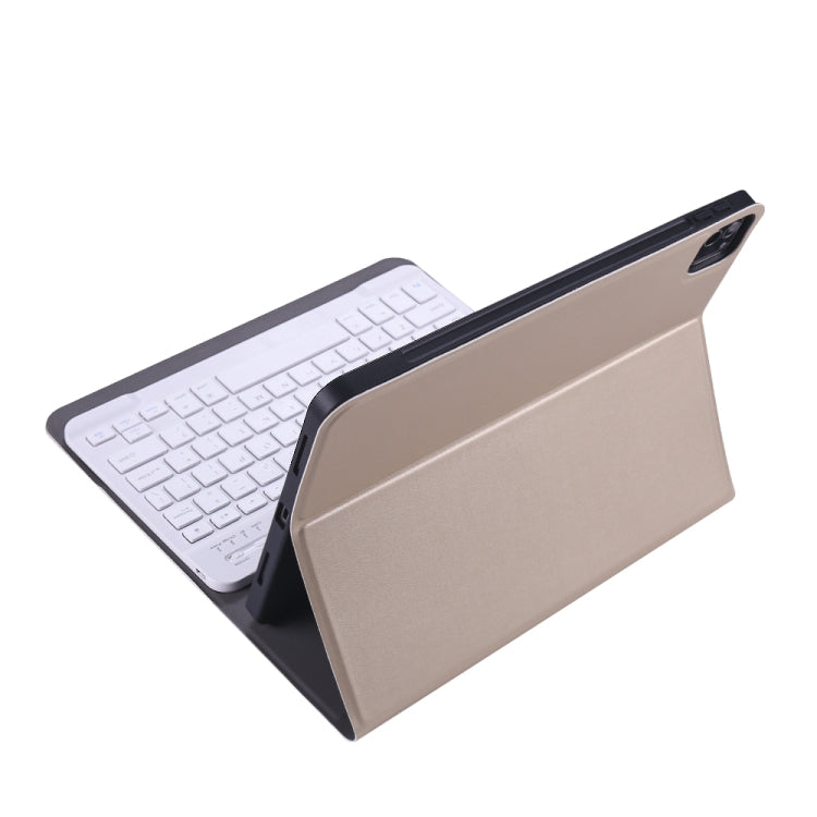 A11B 2020 Ultra-thin ABS Detachable Bluetooth Keyboard Tablet Case for iPad Pro 11 2022 / 2021 / Air4 / Air5, with Pen Slot & Holder (Gold) - For iPad Pro by buy2fix | Online Shopping UK | buy2fix