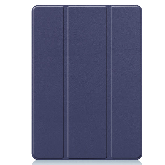 For iPad 10.2 2021 / 2020 / 2019 Custer Texture Horizontal Flip Smart TPU Leather Case with Sleep / Wake-up Function & Three-folding Holder & Pen Slot(Dark Blue) - iPad 10.2 Cases by buy2fix | Online Shopping UK | buy2fix