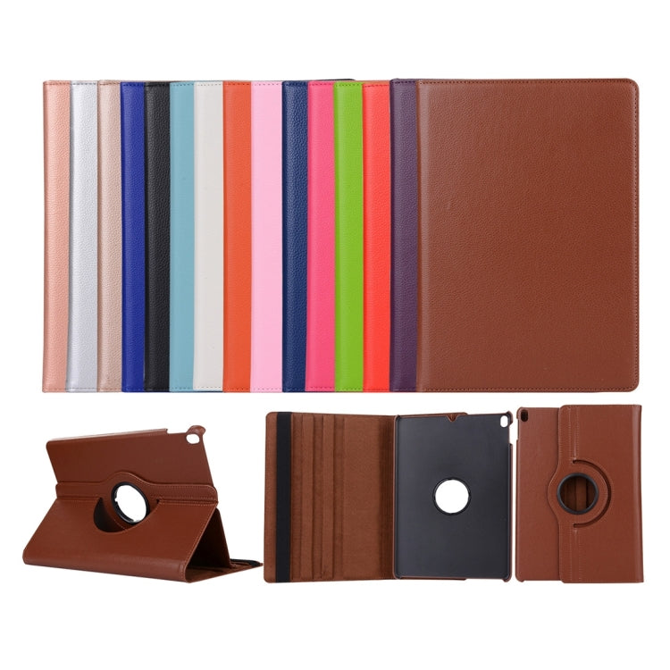 Litchi Texture 360 Degree Spin Multi-function Horizontal Flip Leather Protective Case with Holder for iPad Pro 10.5 inch / iPad Air (2019) (Purple) by buy2fix