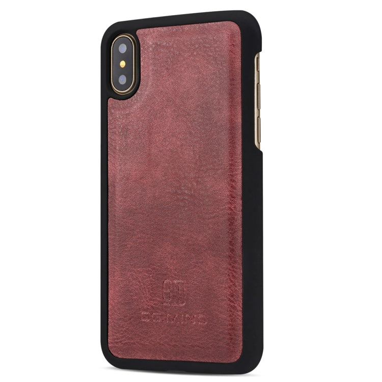 For iPhone X / XS DG.MING Crazy Horse Texture Horizontal Flip Detachable Magnetic Protective Case with Holder & Card Slots & Wallet(Red) - More iPhone Cases by DG.MING | Online Shopping UK | buy2fix