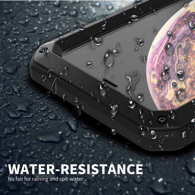 For iPhone XS Max Waterproof Dustproof Shockproof Aluminum Alloy + Tempered Glass + Silicone Case (Silver) - More iPhone Cases by buy2fix | Online Shopping UK | buy2fix