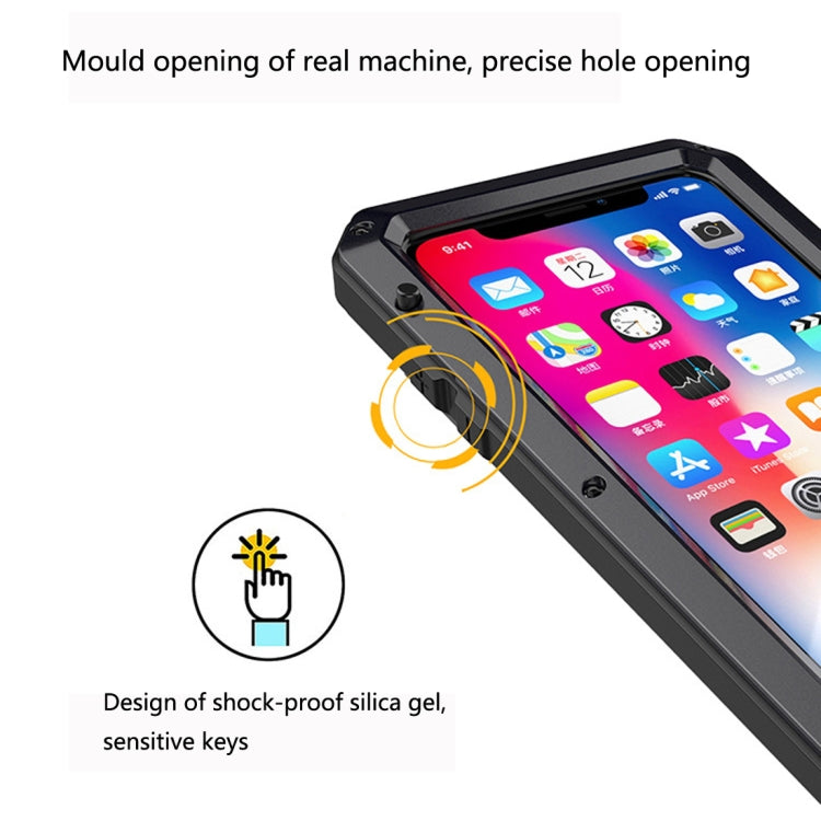For iPhone XR Metal Shockproof Waterproof Protective Case (Black) - More iPhone Cases by buy2fix | Online Shopping UK | buy2fix