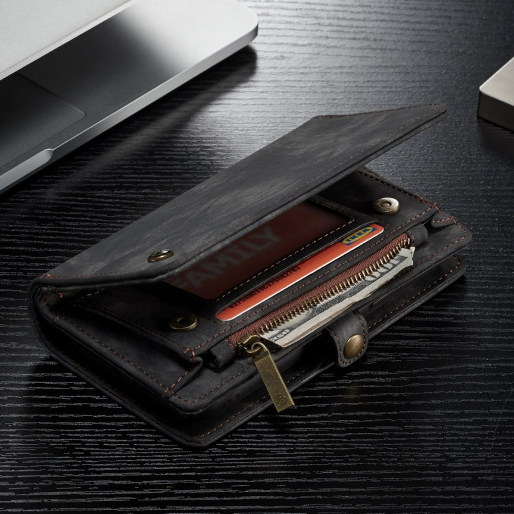 For iPhone XR CaseMe Detachable Multifunctional Horizontal Flip Leather Case with Card Slot & Holder & Zipper Wallet & Photo Frame (Black) - More iPhone Cases by CaseMe | Online Shopping UK | buy2fix