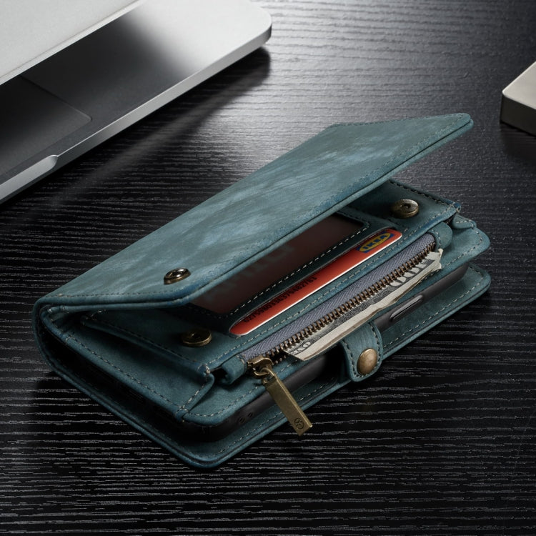 For iPhone XR CaseMe Detachable Multifunctional Horizontal Flip Leather Case with Card Slot & Holder & Zipper Wallet & Photo Frame (Blue) - More iPhone Cases by CaseMe | Online Shopping UK | buy2fix