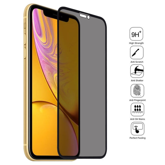 For iPhone XR 9H 6D Anti-peep Tempered Glass Film by buy2fix
