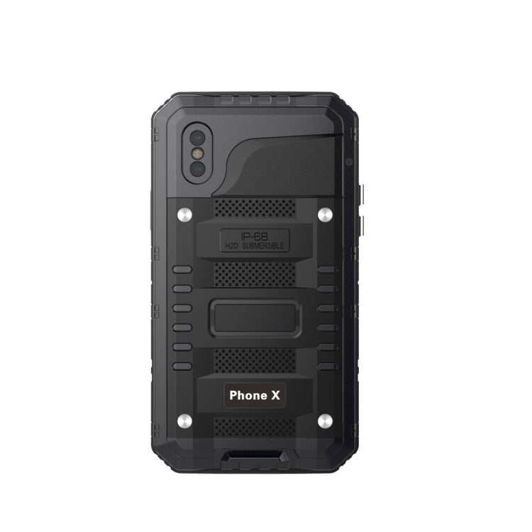For iPhone X / XS Waterproof Dustproof Shockproof Zinc Alloy + Silicone Case (Black) - More iPhone Cases by buy2fix | Online Shopping UK | buy2fix