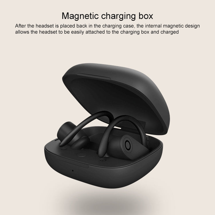 b10 TWS Bluetooth 5.0 Hanging Ear Wireless Bluetooth Sports Earphone with Magnetic Charging Box, Support Call & Siri & Charging Box Wireless Charging(Black) - TWS Earphone by buy2fix | Online Shopping UK | buy2fix