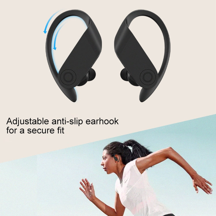 b10 TWS Bluetooth 5.0 Hanging Ear Wireless Bluetooth Sports Earphone with Magnetic Charging Box, Support Call & Siri & Charging Box Wireless Charging(Black) - TWS Earphone by buy2fix | Online Shopping UK | buy2fix