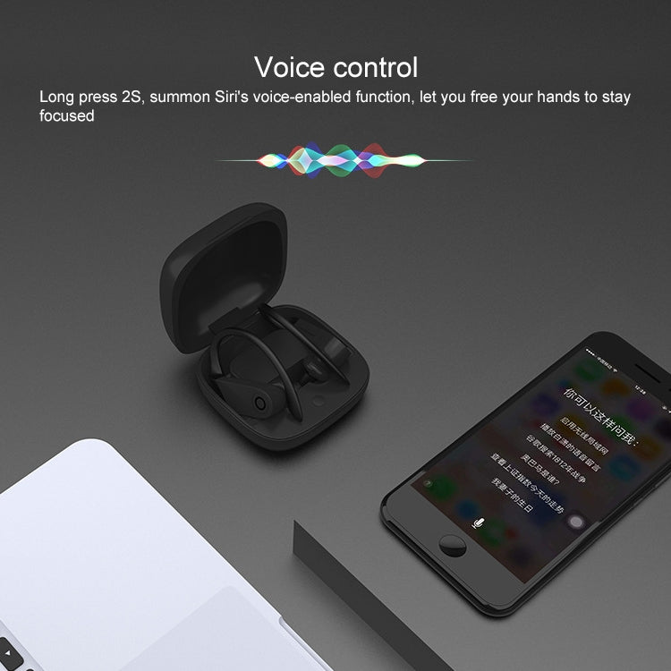 b10 TWS Bluetooth 5.0 Hanging Ear Wireless Bluetooth Sports Earphone with Magnetic Charging Box, Support Call & Siri & Charging Box Wireless Charging(Black) - TWS Earphone by buy2fix | Online Shopping UK | buy2fix