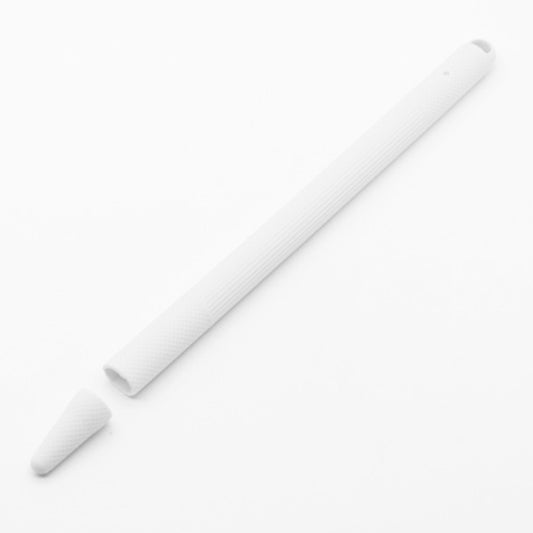 Stylus Pen Silica Gel Shockproof Protective Case for Apple Pencil 2 (White) by buy2fix