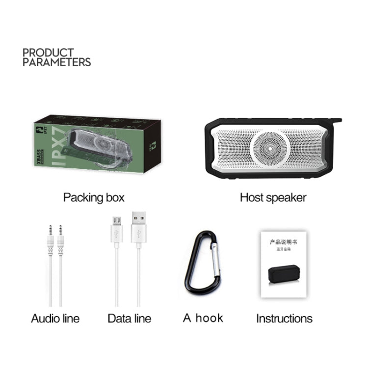 X3 5W Outdoor IPX7 Waterproof Wireless Bluetooth Speaker, Support Hands-free / USB / AUX / TF Card (Red) - Waterproof Speaker by buy2fix | Online Shopping UK | buy2fix
