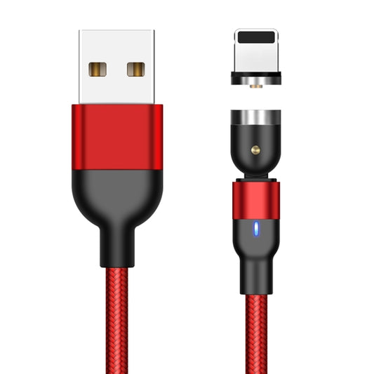 1m 2A Output USB to 8 Pin Nylon Braided Rotate Magnetic Charging Cable(Red) by buy2fix