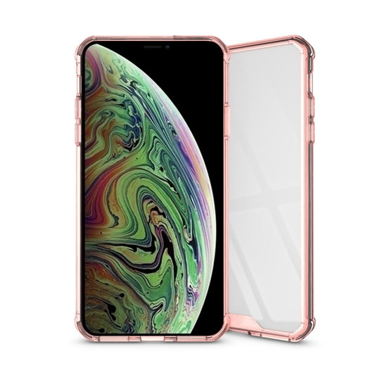 For iPhone XS Max Acrylic + TPU Shockproof Transparent Armor Case (Magenta) by buy2fix