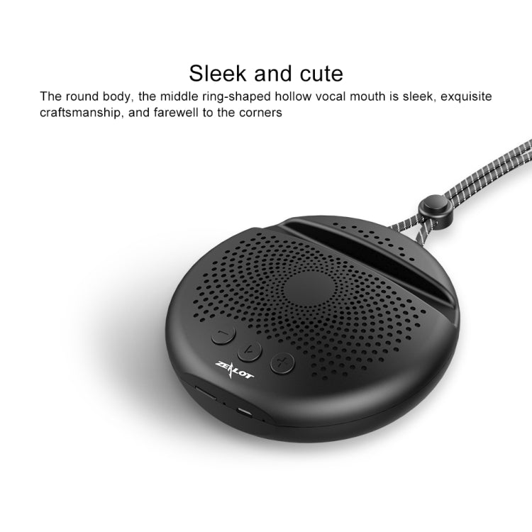 ZEALOT S24 Portable Stereo Bluetooth Speaker with Lanyard & Mobile Card Slot Holder, Supports Hands-free Call & TF Card (Red) - Desktop Speaker by ZEALOT | Online Shopping UK | buy2fix