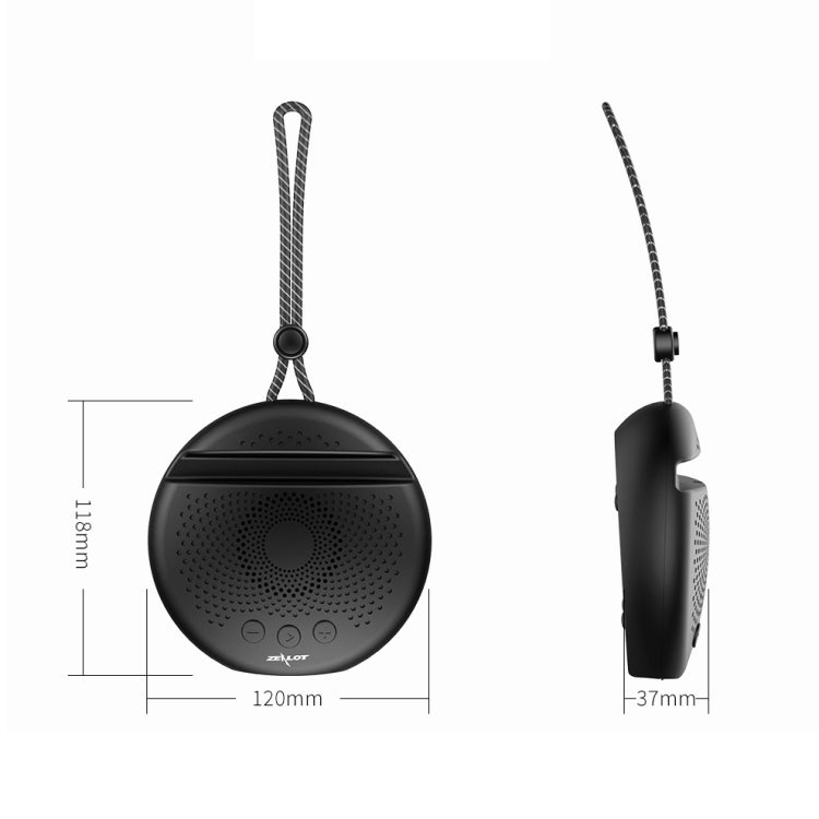 ZEALOT S24 Portable Stereo Bluetooth Speaker with Lanyard & Mobile Card Slot Holder, Supports Hands-free Call & TF Card (Red) - Desktop Speaker by ZEALOT | Online Shopping UK | buy2fix