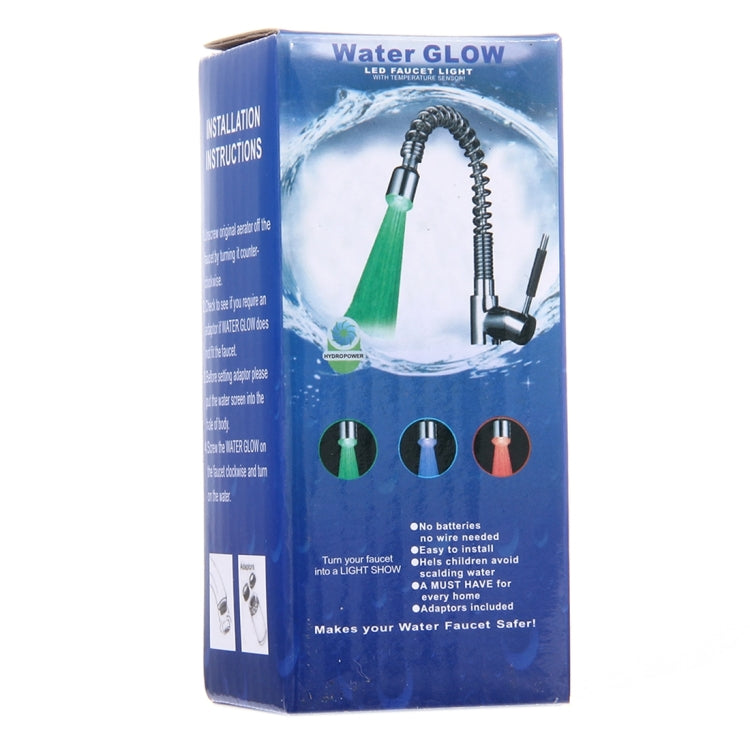 SDF-B2 1 LED ABS Temperature Sensor RGB LED Faucet Light Water Glow Shower, Size: 78 x 28mm, Interface: 22mm (Silver) by buy2fix