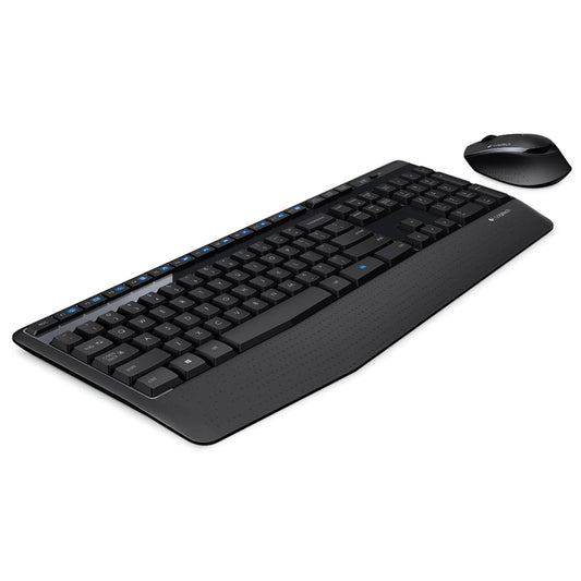 Logitech MK345 Wireless Full-size Keyboard + 2.4GHz 1000DPI Wireless Optical Mouse Set with Nano Receiver(Black) by Logitech
