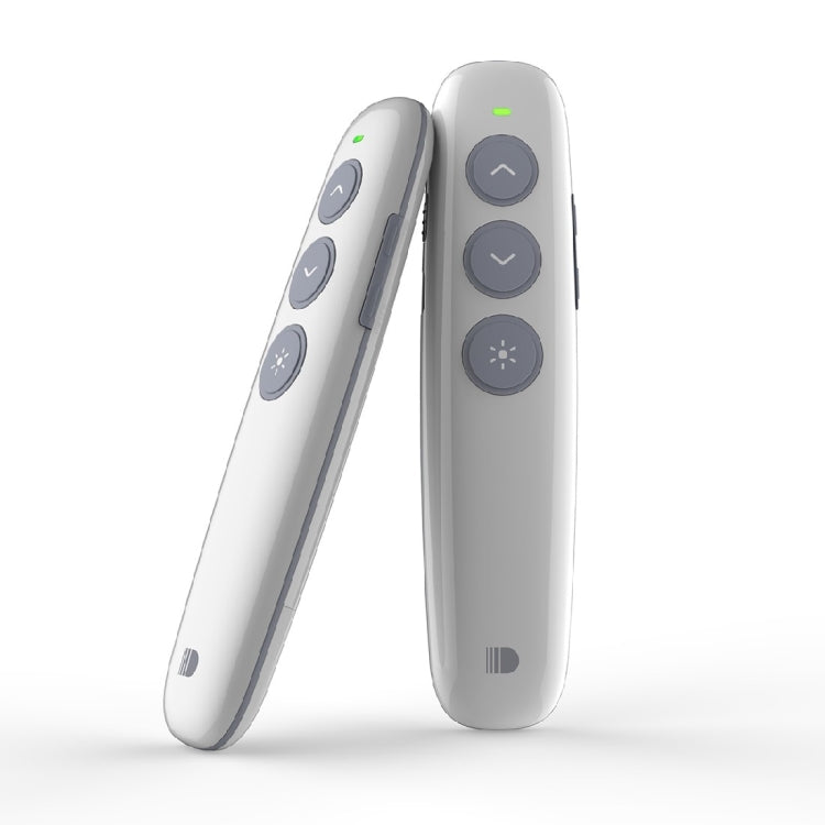 Doosl DSIT007 2.4GHz Rechargeable Powerpoint Presentation Wireless Cliker Remote Control Pen, Control Distance: 10m(White) - by DOOSL | Online Shopping UK | buy2fix