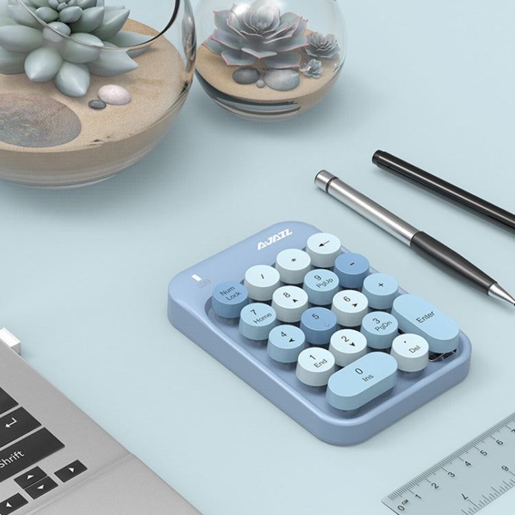 Ajazz AK18 2.4G Mini Wireless Mixed Color Keys Numeric Keyboard (Green) by Ajazz