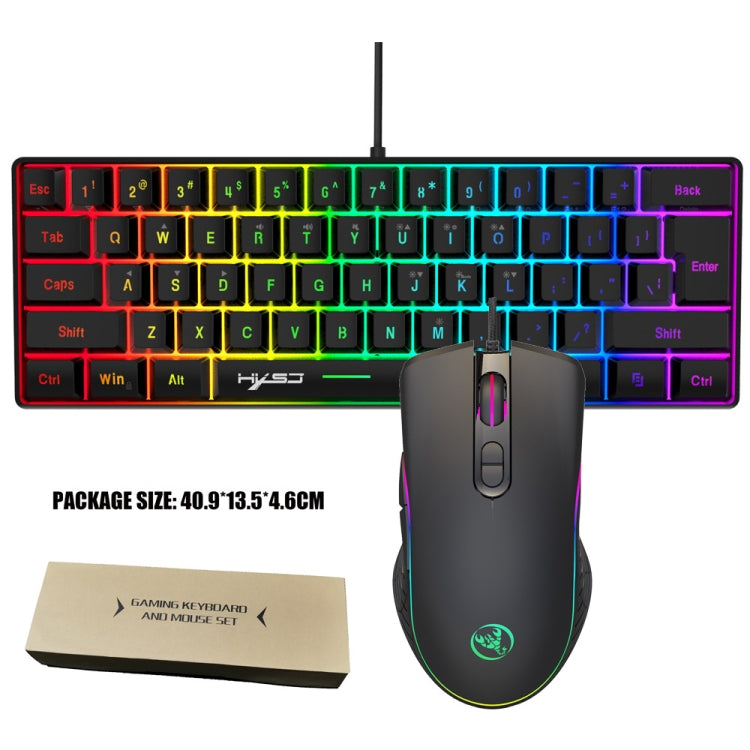 HXSJ V700B+A867 Wired RGB Backlit Keyboard and Mouse Set by HXSJ