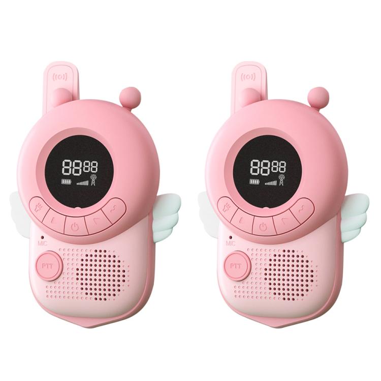 adj-847 Cartoon Bee-shaped Children Walkie-talkie Wireless 3km Call Outdoor Parent-child Interactive Toy with Flashlight & Anti-lost Lanyard (Pink) - Children by buy2fix | Online Shopping UK | buy2fix