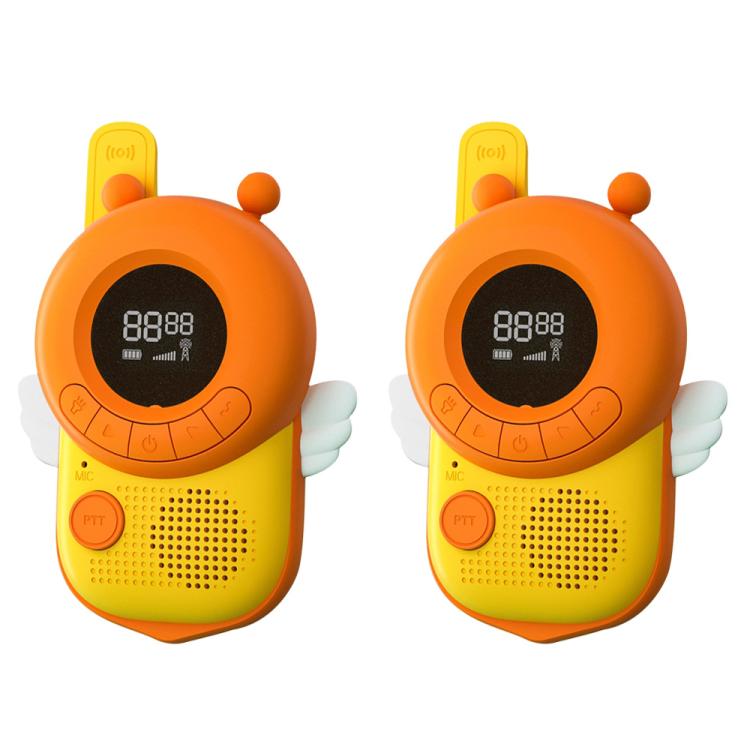 adj-847 Cartoon Bee-shaped Children Walkie-talkie Wireless 3km Call Outdoor Parent-child Interactive Toy with Flashlight & Anti-lost Lanyard (Yellow) - Children by buy2fix | Online Shopping UK | buy2fix