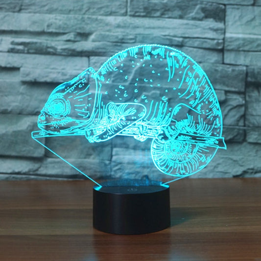 Chameleon Shape 3D Colorful LED Vision Light Table Lamp, USB Touch Version by buy2fix