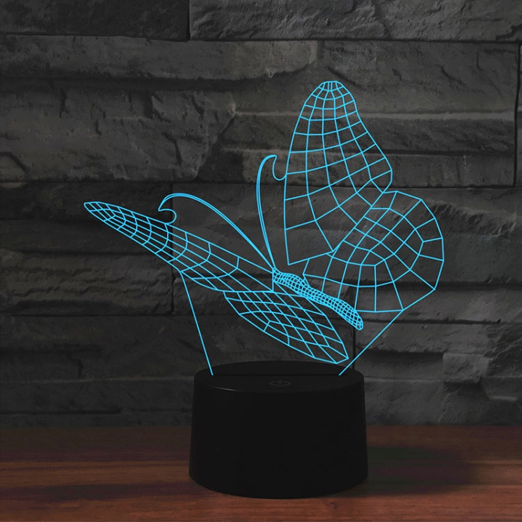 Butterfly Shape 3D Colorful LED Vision Light Table Lamp, Crack Remote Control Version - Novelty Lighting by buy2fix | Online Shopping UK | buy2fix