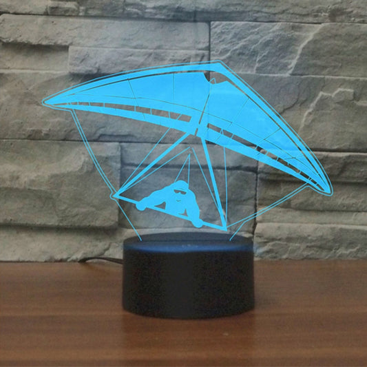 Hang Glider Shape 3D Colorful LED Vision Light Table Lamp, USB & Battery Version by buy2fix