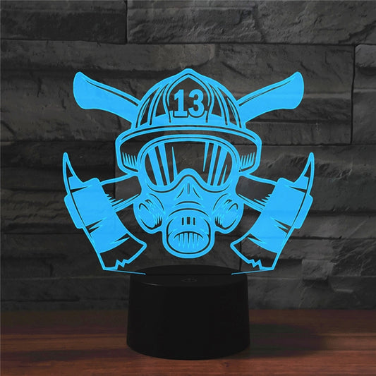 Fire Fighting Shape 3D Colorful LED Vision Light Table Lamp, USB & Battery Version by buy2fix