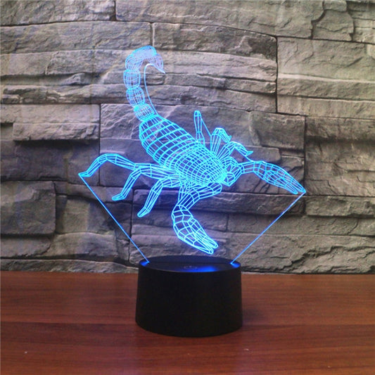 Scorpion Shape 3D Colorful LED Vision Light Table Lamp, Crack Remote Control Version by buy2fix
