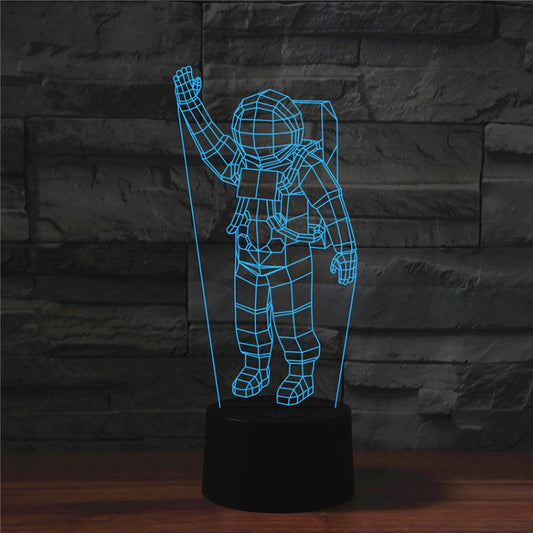 Astronaut Shape 3D Colorful LED Vision Light Table Lamp, Charging Touch Version by buy2fix