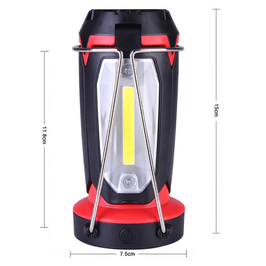 Multifunctional USB Charging Camping Lamp Outdoor Tent Portable Lamp Flashlight Table Lamp (Red) by buy2fix