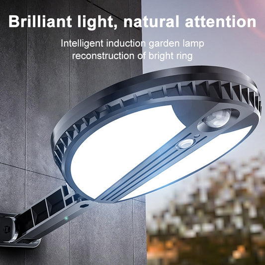 70 LEDs 450LM IP65 Waterproof Round Solar Powered Garden Lamp Body Induction Light Street Lamp by buy2fix
