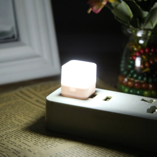 Cube LED USB Mini Night Light (White Light) by buy2fix