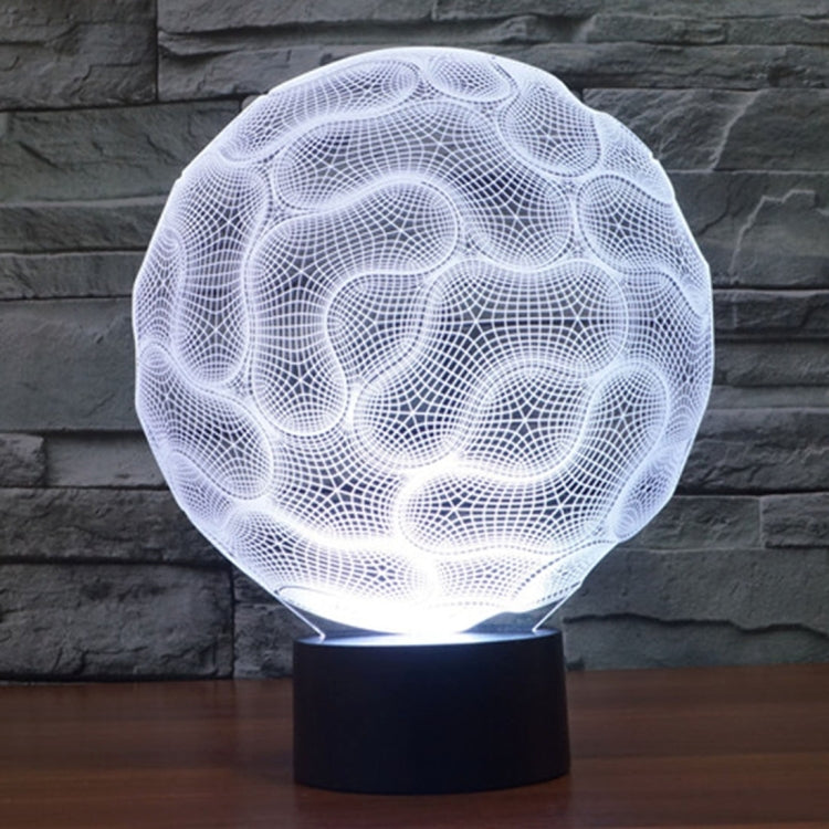 Brain Style 3D Touch Switch Control LED Light , 7 Color Discoloration Creative Visual Stereo Lamp Desk Lamp Night Light by buy2fix