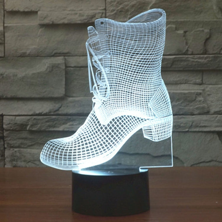 Boots Style 3D Touch Switch Control LED Light , 7 Color Discoloration Creative Visual Stereo Lamp Desk Lamp Night Light by buy2fix